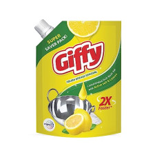 Deals, Discounts & Offers on  - Giffy Lemon & Active Salt Dishwash Liquid Gel 2L Refill Pack|2x Faster Tough Grease Removal|Utensils Cleaning Dish Wash Liquid Super Saver Offer