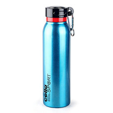 Deals, Discounts & Offers on  - Cello Beatle Stainless Steel Sports Bottle (Blue, 700ml)