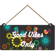 Deals, Discounts & Offers on  - Brothers Creation Home Decoration GOOD VIBES Only Wall hanging decor(5 inch X 11 inch, Black)