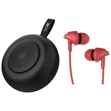 Deals, Discounts & Offers on Mobile Accessories - boAt Bassheads 100 in Ear Wired Earphones with Mic(Furious Red) && Stone 135 Portable Wireless Speaker with 5W RMS Immersive Sound, IPX4 Water Resistance(Active Black)