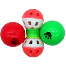 Deals, Discounts & Offers on Toys & Games - PETS EMPIRE Pet Cat Toy Color Block Hollow Out Dumbbells Funny Toys (Color May Vary) 4 Pcs (Combo)