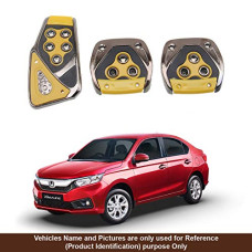 Deals, Discounts & Offers on  - Oshotto 3 Pcs Non-Slip Manual CS-375 Car Pedals kit Pad Covers Set Compatible with Honda Amaze 2018-2023 (Yellow)