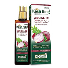 Deals, Discounts & Offers on  - Kesh King Organic Onion Oil With Curry Leaves Reduces Hair Fall Upto 98% and Boosts Hair Growth | Non-Sticky Formula | Fragrance of Flowers | Goodness of Onion, Curry Leaves, Amla & Bhringraj - 200ml