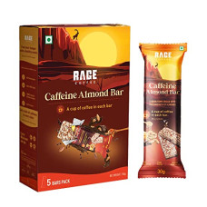 Deals and Offers on - Rage Coffee Caffeine Almond Bars 150g, Pack of 5 (30g each) | Healthy Rage Snacks with goodness of Almonds | Gluten Free, No Preservatives, Only Natural Ingredients Deals, Discounts & Offers on - Rage Coffee Caffeine Almond Bars 150g, Pack of 5 (30g each) | Healthy Rage Snacks with goodness of Almonds | Gluten Free, No Preservatives, Only Natural Ingredients
