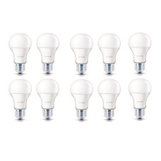 Deals and Offers on - PHILIPS E27 7-Watt LED Bulbs WW (Pack of 10, Warm White) Deals, Discounts & Offers on - PHILIPS E27 7-Watt LED Bulbs WW (Pack of 10, Warm White)