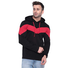 Deals, Discounts & Offers on Men - [Size XL] GRITSTONES Full Sleeve Hooded T-Shirt GSHDTDHT2044-P