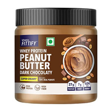 Deals, Discounts & Offers on  - Saffola FITTIFY Whey Protein Peanut Butter | Dark Chocolaty | Super Creamy | High Protein | High Fiber | Vegan| No Trans Fat | 340g