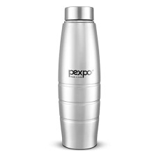 Deals, Discounts & Offers on  - Pexpo Stainless Steel Fridge Water Bottle, 1L, Silver, Duro | Eco-Friendly Water Bottle with 3X Powder Coating