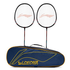 Deals, Discounts & Offers on  - Li-Ning XP 505 Pro Strung Badminton Racket (2xrackets + 1 Kit Bag, Black/Orange)