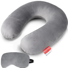 Deals and Offers on - Trajectory Travel Neck Pillow Rest Cushion with Eye Mask Combo for Travel in Flight car Train Airplane with 2 Years Warranty for Sleeping Deals, Discounts & Offers on - Trajectory Travel Neck Pillow Rest Cushion with Eye Mask Combo for Travel in Flight car Train Airplane with 2 Years Warranty for Sleeping