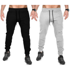 Deals, Discounts & Offers on  - [Sizes ] TRIPRPack of 2 Men Solid Black, Grey Track Pants