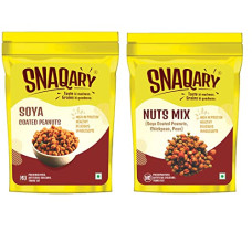 Deals and Offers on - Snaqary Ready to Eat Peanuts | Chai Time Indian Authentic Healthy Snacks | No added artificial Flavour or Preservatives | Perfect Tea Snacks | (Combo of Soya Peanuts & Nut Mix, 2) Deals, Discounts & Offers on - Snaqary Ready to Eat Peanuts | Chai Time Indian Authentic Healthy Snacks | No added artificial Flavour or Preservatives | Perfect Tea Snacks | (Combo of Soya Peanuts & Nut Mix, 2)