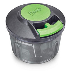 Deals and Offers on - Prestige PVC 8.0 Veggie Cutter with 3 Stainless Steel Blades (Jumbo Bowl) (Black and Green) Deals, Discounts & Offers on - Prestige PVC 8.0 Veggie Cutter with 3 Stainless Steel Blades (Jumbo Bowl) (Black and Green)