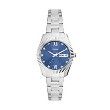 Deals, Discounts & Offers on Men - Fossil Scarlette Analog Blue Dial Women's Watch-ES5197