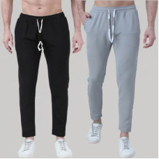 Deals, Discounts & Offers on  - [Sizes S, L] Mariyam FashionPack of 2 Men Solid Grey Track Pants