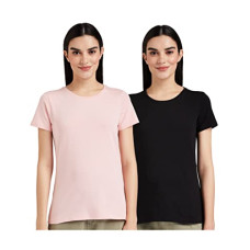 Deals, Discounts & Offers on Women - Amazon Brand - Symbol Women T-Shirt (Pack of 2)