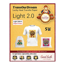 Deals and Offers on - TransOurDream Light 2.0 - Upgraded Iron on Heat Transfer Paper for T Shirts (5 Sheets, A4) Iron-on Transfers Paper for Light Fabric Printable Heat Transfer Vinyl Deals, Discounts & Offers on - TransOurDream Light 2.0 - Upgraded Iron on Heat Transfer Paper for T Shirts (5 Sheets, A4) Iron-on Transfers Paper for Light Fabric Printable Heat Transfer Vinyl