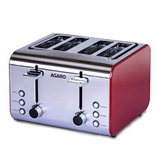 Deals and Offers on - AGARO 1400-1600 Watt Power Grand Stainless Steel 4 Slice Pop-up Toaster with Dual Control of Cancel, Defrost & Reheat, 7 Level of Heating Deals, Discounts & Offers on - AGARO 1400-1600 Watt Power Grand Stainless Steel 4 Slice Pop-up Toaster with Dual Control of Cancel, Defrost & Reheat, 7 Level of Heating