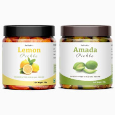 Deals, Discounts & Offers on  - 100% Natural Lemon Pickle and Amada Pickle (2x250g) Combo Pack - Handcrafted Original Recipe & Traditional Taste