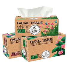Deals, Discounts & Offers on  - The Honest Home Company 2 Ply Soft Facial Tissues - 600 Pulls, Pack Of 3 - High Absorbency, Disposable, Unscented & Hypoallergenic - Ideal