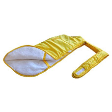 Deals and Offers on - Best Dogista Winter Dog Coat Jacket with Heavy Fur Ultra Warm Wind & Water Proof in Polka dot Cloth Yellow Color 24 inch Large Deals, Discounts & Offers on - Best Dogista Winter Dog Coat Jacket with Heavy Fur Ultra Warm Wind & Water Proof in Polka dot Cloth Yellow Color 24 inch Large