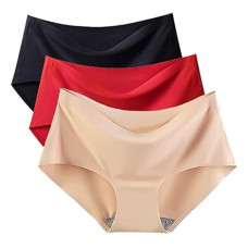 Deals, Discounts & Offers on Women - Alenza Exports Women's Silk Seamless Panties Medium Waist Elastic Briefs Underwear (Pack of -1)