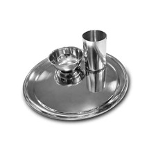 Deals and Offers on - Shri & Sam Stainless Steel Shagun Dinner Set (3 Pcs), Solid Deals, Discounts & Offers on - Shri & Sam Stainless Steel Shagun Dinner Set (3 Pcs), Solid