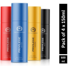 Deals, Discounts & Offers on  - THE MAN COMPANY Privilege Intense , Legend, Bold & Active Deodorant Spray - For Men(600 ml, Pack of 4)