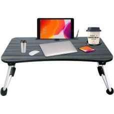 Deals, Discounts & Offers on Laptop Accessories - VISBY INDIA Portable Folding Laptop Desk for Bed, Lapdesk with Handle, Drawer, Cup & Mobile/Tablet Holder