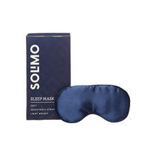 Deals, Discounts & Offers on  - Amazon Brand - Solimo Sleep Mask, Ultra Smooth, Adjustable Strap, Total Blockout (Blue, Single)