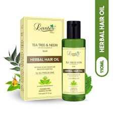 Deals, Discounts & Offers on  - Luster Tea Tree & Neem Herbal Hair Oil | Retains Scalp Moisture & Reduces Hair Fall | Hair oil growth