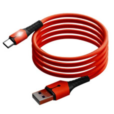 Deals, Discounts & Offers on  - REZEK Type C USB Cable Fast Charging l Led Type C Cable l Type-C USB Cable l 5A Super Fast Charging, 1 m. Soft Liquid Adhesive (Red)