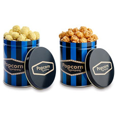 Deals, Discounts & Offers on  - Popcorn & Company Festive Gift Combo Pack of 2 Tins (Caramel Krisp -130 Gm & Lemon Pepper Popcorn -80 Gm) - 210 GM