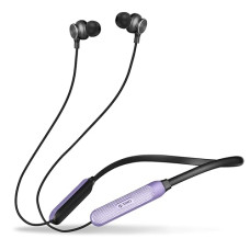 Deals, Discounts & Offers on Headphones - Zimo AeroFlex Bluetooth 5.2 Wireless in-Ear Headphones, 18Hrs Playtime, Deep Bass, HD Calls, Dual Device Pairing, Voice Assist, Type-C Fast Charge Wireless Neckband, IPX4 Water Resistant(Purple/Black)