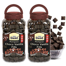 Deals, Discounts & Offers on  - Swad Choco Vanilla Fills Breakfast Cereal, Multigrain (Made with Oats, Corn, Wheat, Rice, Chocolate Fills) 2 Jars, 740 g