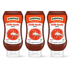 Deals, Discounts & Offers on  - CROPINO Combo of Chilly Garlic Sauce, (Pack of 3, Each 320g) / Made With Fresh Chilies And Garlic/Hot & Spicy Flavour/Perfect For Sandwiches, Burgers, Noodles, Soup, Macaroni And Chinese Food