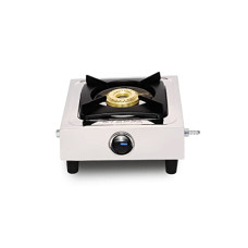 Deals and Offers on - Stuffa Star LPG Stainless Steel 1 Burner Gas Stove, ISI Certified, Manual Ignition, Silver (1 Year Door-step Warranty) Deals, Discounts & Offers on - Stuffa Star LPG Stainless Steel 1 Burner Gas Stove, ISI Certified, Manual Ignition, Silver (1 Year Door-step Warranty)
