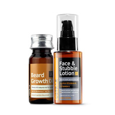 Deals, Discounts & Offers on Beauty Care - USTRAA Beard Growth Oil 35ml & Face and Stubble lotion 60ml Combo Pack of 2