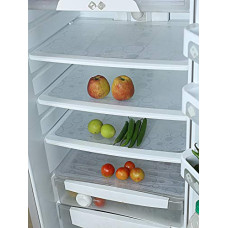 Deals, Discounts & Offers on  - Kuber Industries Multipurpose Refrigerator Drawer Mat|Circle Design & Water Proof PVC Material|Size-48 cm x 33 cm ,Pack of 6 (White), Polyvinyl Chloride