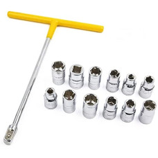 Deals, Discounts & Offers on  - SNE_13PCS Vehicle Car T Shaped Handle Wrench Spanner with 8-19mm 1/2 Socket Tool Set
