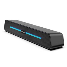 Deals, Discounts & Offers on  - Ambrane 10W Wireless Bluetooth Soundbar with 8Hrs Playtime, BoostedBass, Immersive Sound, 51mm Driver, RGB Glow Lights, Portable Design, Integrated Music & Call Control (Evoke Beam, Black)