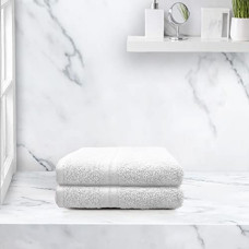 Deals, Discounts & Offers on  - Sassoon Anatolia 2 Piece 100% Cotton Hand Towel Set in 500 GSM (40cmX60cm)- White (Soft, Absorbent & Quick Dry Towel