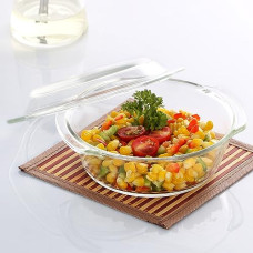 Deals and Offers on - Cello Angelica Round Glass Casserole with glass lid | Pack of 1 | 750ml | Clear Deals, Discounts & Offers on - Cello Angelica Round Glass Casserole with glass lid | Pack of 1 | 750ml | Clear