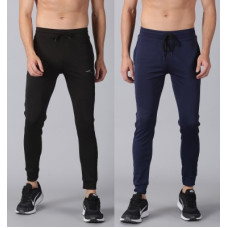 Deals and Offers on - KraasaPack of 2 Men Solid Black, Dark Blue Track Pants Deals, Discounts & Offers on - KraasaPack of 2 Men Solid Black, Dark Blue Track Pants
