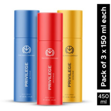 Deals, Discounts & Offers on  - THE MAN COMPANY Privilege Legend, Intense & Active Deodorant Spray - For Men(450 ml, Pack of 3)
