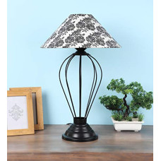 Deals, Discounts & Offers on  - Tu Casa-TC-63.-.Height-20.-.Filigree Design Print Shade.-.with Metal Base Table Lamp (B-22 - Brass Holder-Bulb NOT Included).-Bed Switch-Included