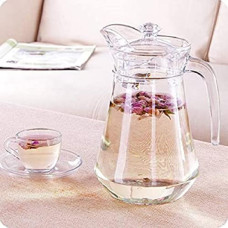 Deals and Offers on - Home-Cart Lvook Tableware/Dining Ware Green Apple Duck Pot 1.3 liter Glass Pitcher With Plastic Lid, Drinking Beverage Jug, Glass Water Jug For Home Use Deals, Discounts & Offers on - Home-Cart Lvook Tableware/Dining Ware Green Apple Duck Pot 1.3 liter Glass Pitcher With Plastic Lid, Drinking Beverage Jug, Glass Water Jug For Home Use