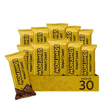 Deals, Discounts & Offers on  - MUNJINGS Peanut Chikki, Healthy & Crunchy Snack, No Added Preservatives & Colour, Made with Jaggery, Candy Bar (Pack of 30, 15g Each)