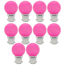 Deals, Discounts & Offers on  - Panasonic 0.5 Watt Night Light Spherical LED Bulb Base B22 (Pink, Pack of 10)