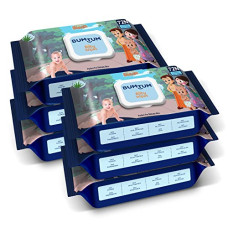 Deals, Discounts & Offers on Baby Care - Bumtum Baby Chota Bheem Gentle Soft Moisturizing Wet Wipes With Lid | Aloe Vera & Chamomile Extracts | Paraben & Sulfate Free (Pack of 6, 72 Pcs. Per Pack)